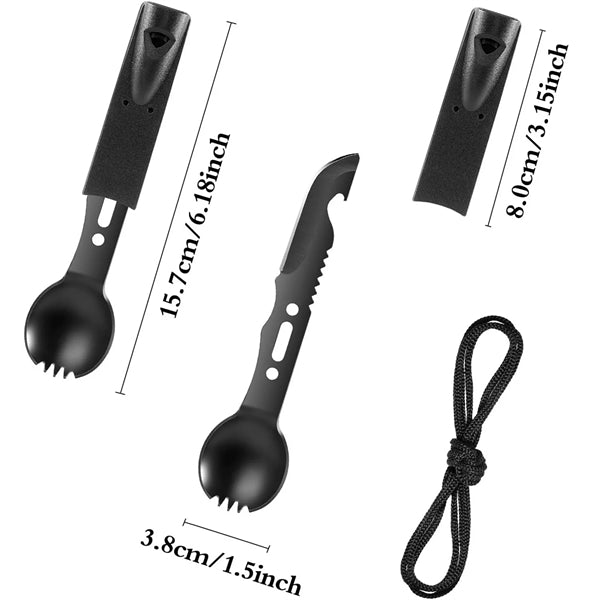 Outdoor Camping Tactical Multi-Tool Spork Knife