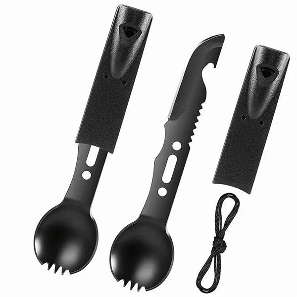 Outdoor Camping Tactical Multi-Tool Spork Knife
