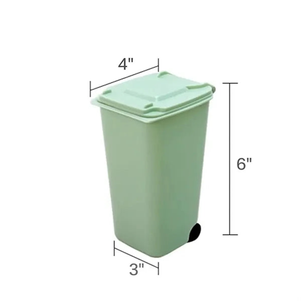 Mini Desk Garbage Bin Pen Holder with Lid