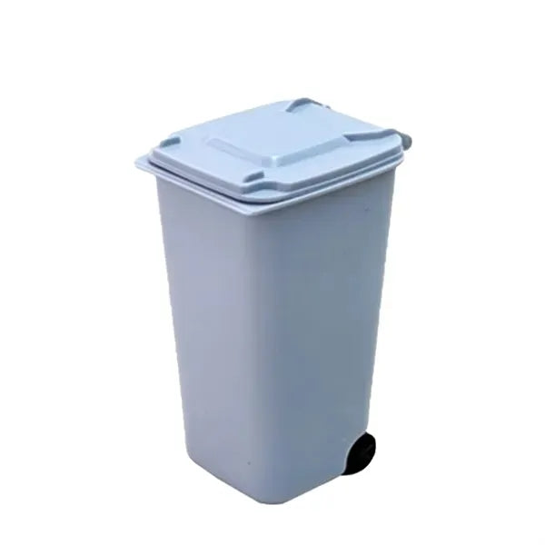 Mini Desk Garbage Bin Pen Holder with Lid