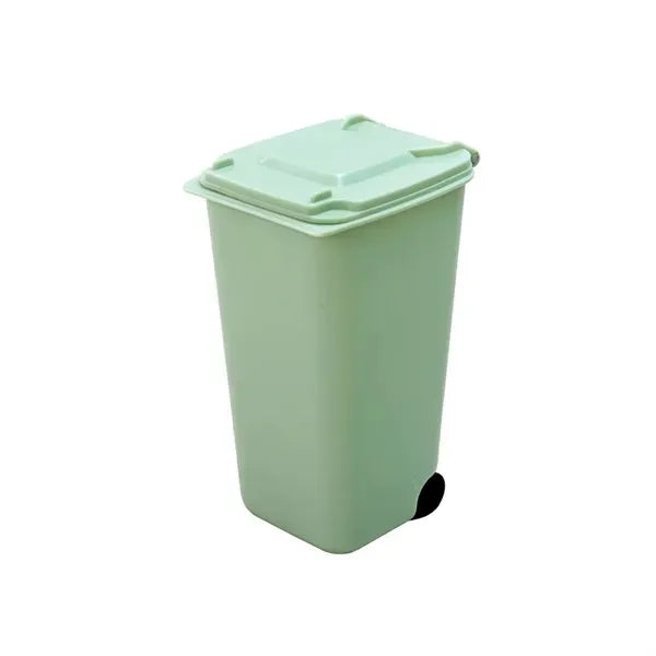 Mini Desk Garbage Bin Pen Holder with Lid