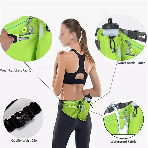 Fanny Pack Running Belt with Water Bottle Holder