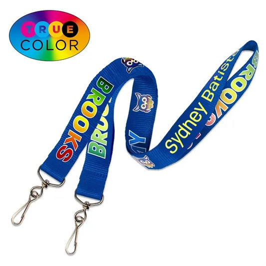 3/4" TrueColor Custom Event Lanyard/Face Mask Holder