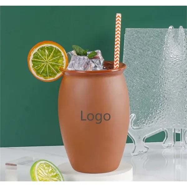 12OZ Red Clay Whiskey Cup
