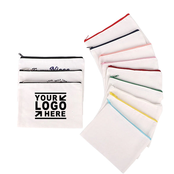 Two-Tone Large Capacity Canvas Pencil Pouch Case