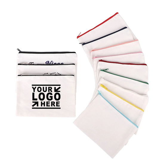 Two-Tone Large Capacity Canvas Pencil Pouch Case