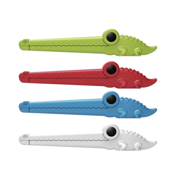 4 Pcs Crocodile Shape Plastic Bag Sealing Clips Set