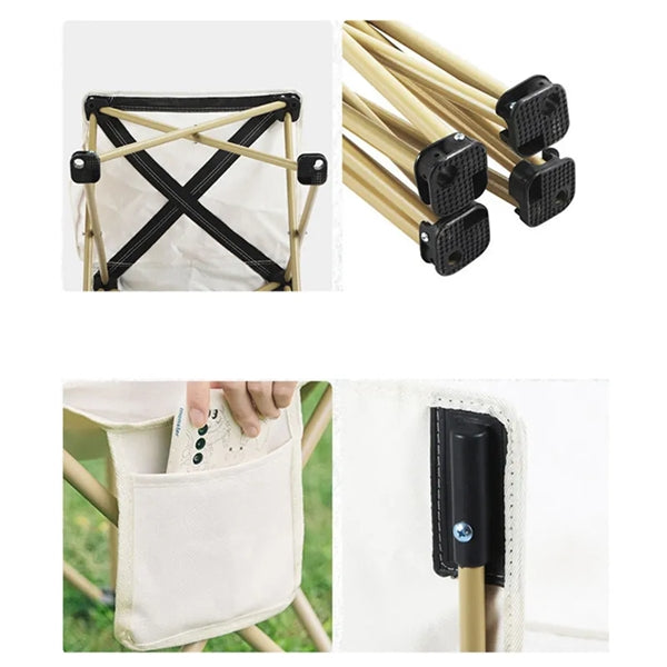 Folding Camping Chair with Carrying Bag (300lbs Capacity)