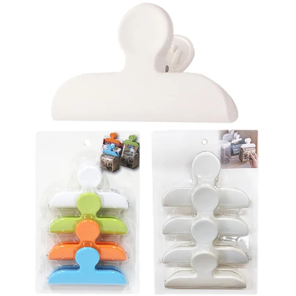 4 Pcs Plastic Food Packaging Clips Bag Clamp Great Set