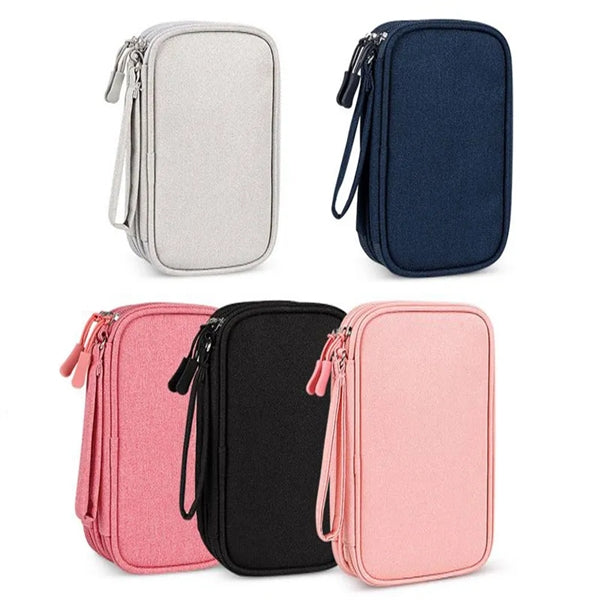 Travel Electronic Organizer Bag Cable Storage Pouch