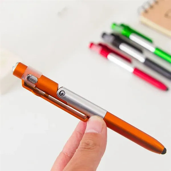 4-in-1 Multi-fuction Folding Ballpoint Pen Stylus With LED L