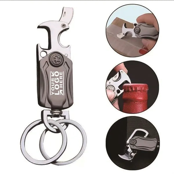 Zinc Alloy Bottle Opener with Key Chain