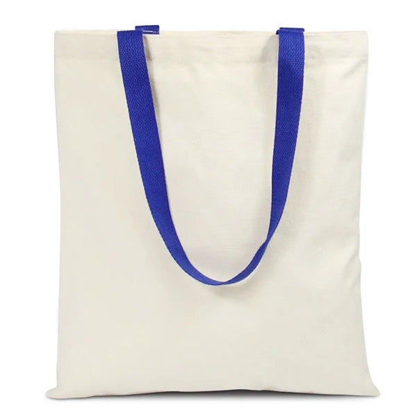 Poly Cotton Tote Bag with Color Web Handles