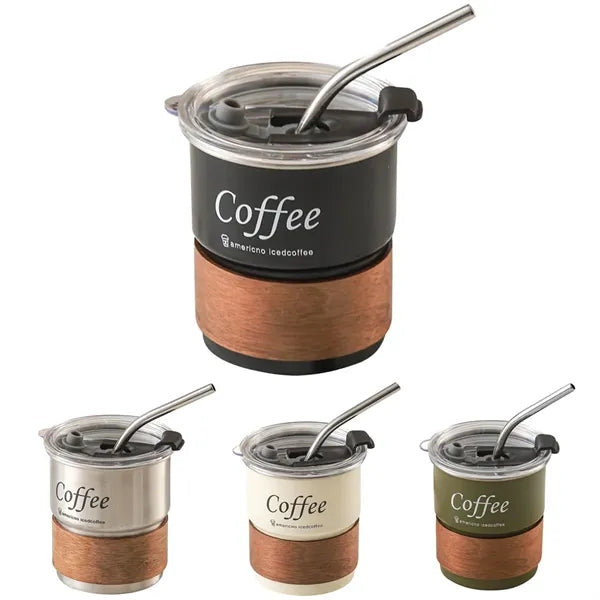 Travel Coffee Cup With Lid And Straw