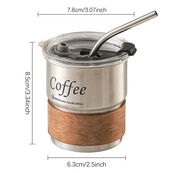 Travel Coffee Cup With Lid And Straw