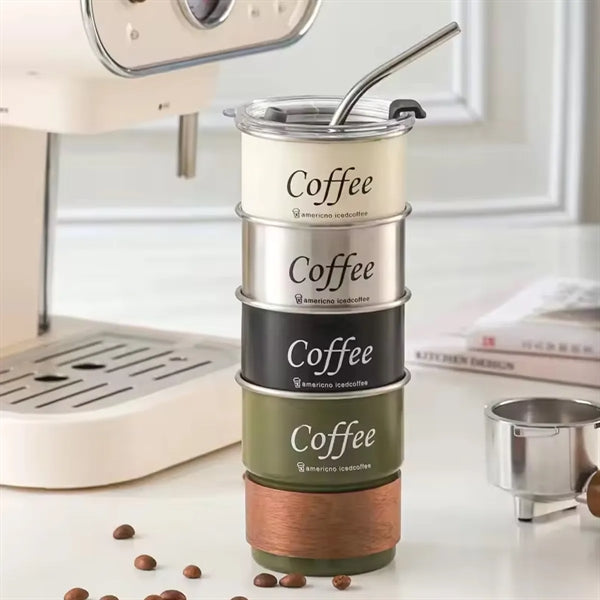 Travel Coffee Cup With Lid And Straw