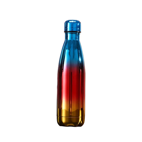 Stainless Steel Colorful Gradient Cola Shape Water Bottle