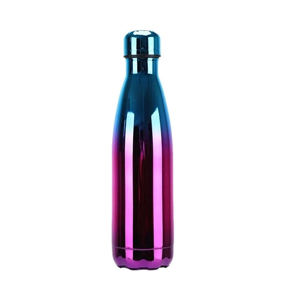 Stainless Steel Colorful Gradient Cola Shape Water Bottle
