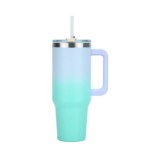 Colorful 40 Oz Tumbler With Handle And Straw Lid