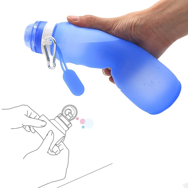 Collapsible Water Bottle 600Ml Food Grade Silicone
