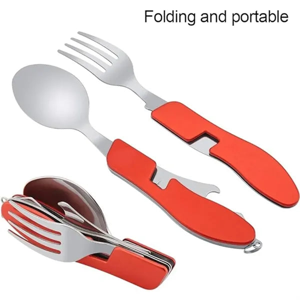 Portable Blade Fork Spoon Set