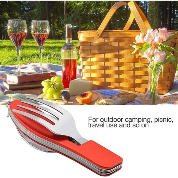 Portable Blade Fork Spoon Set