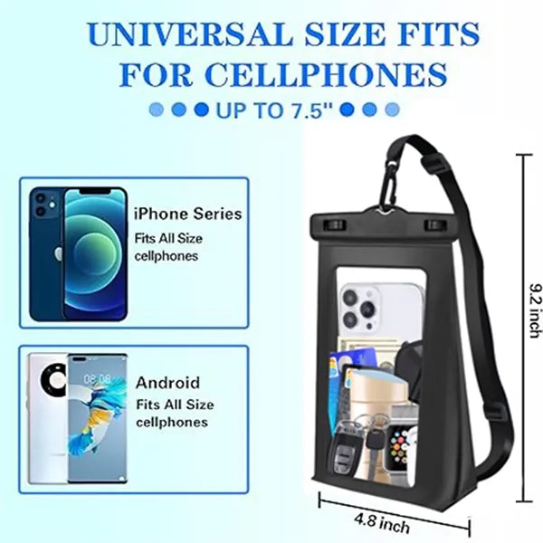 Large Capacity Waterproof Phone Pouch Floating
