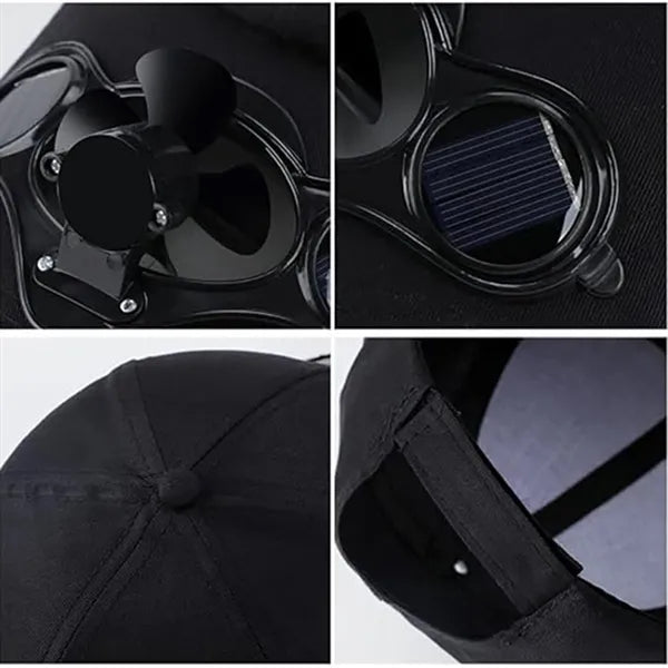 Solar Power Fan Cap Baseball Golf Hat Cool