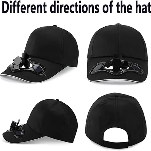Solar Power Fan Cap Baseball Golf Hat Cool