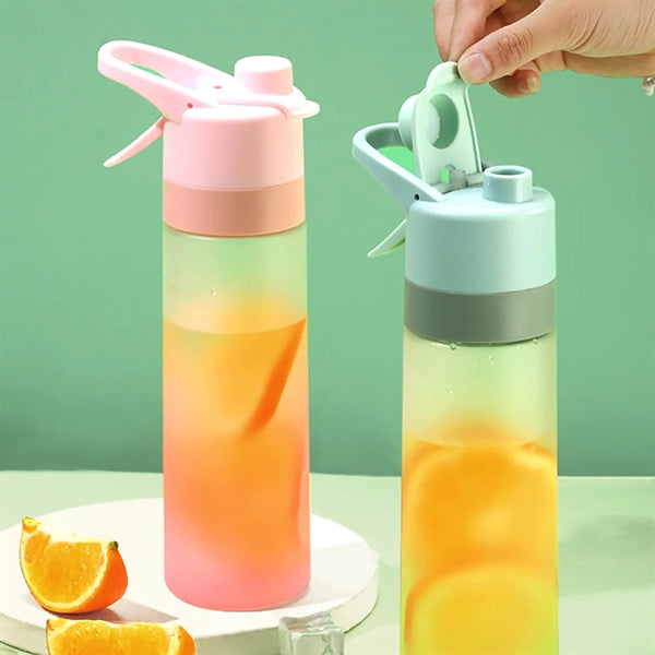Sports Water Bottle With Spray Mist