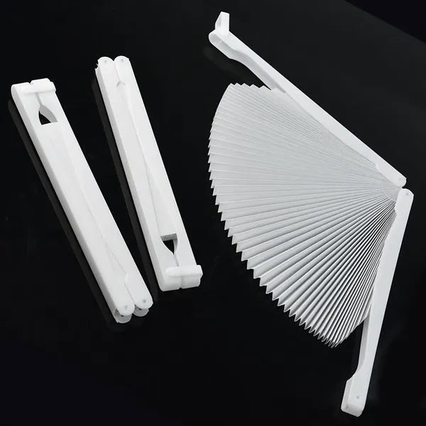 Paper Round Shape Fan With Plastic Handle