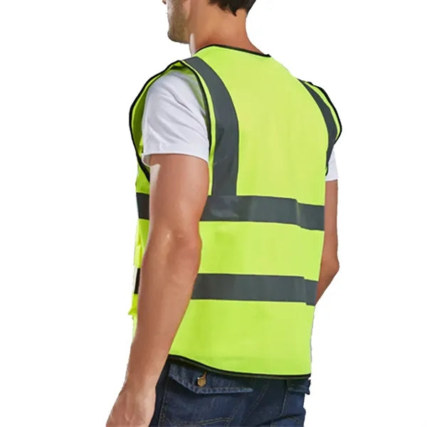 High Visibility Reflective Safety Vests with Pockets and Zip