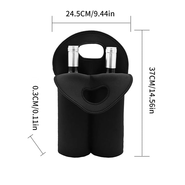 Neoprene 2 Bottles Cooler Wine bottleBag