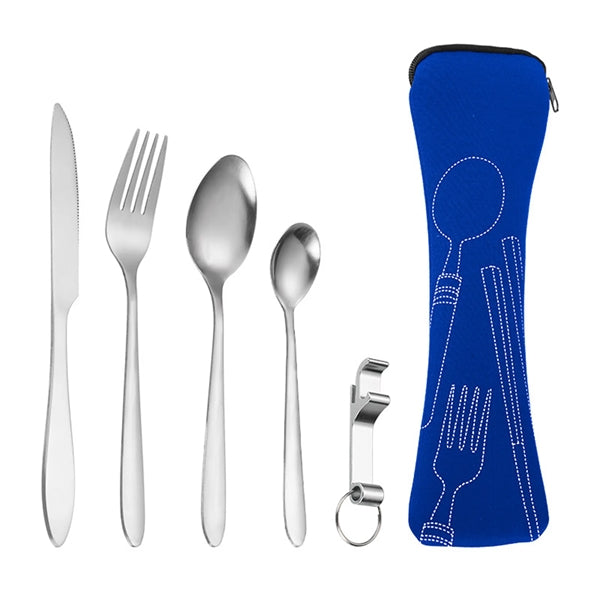Stainless Steel Cutlery Set with Bone-shape Pouch