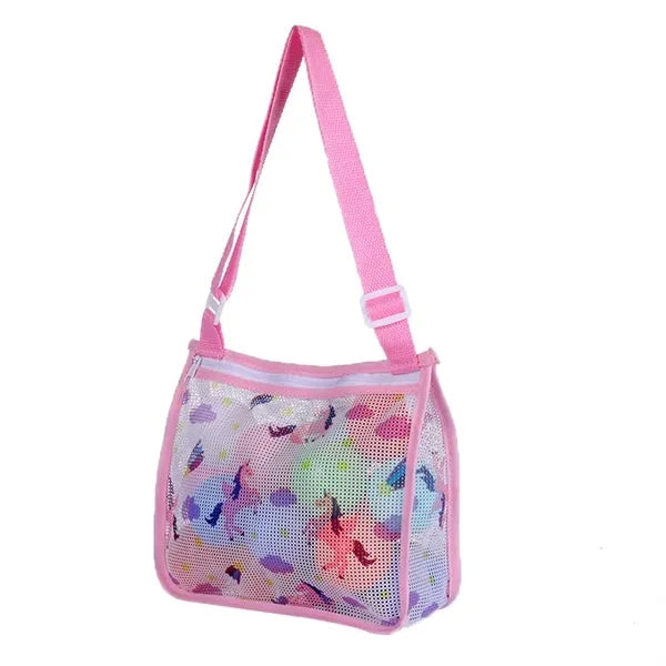 Portable Beach Mesh Bag Single Shoulder Backpack