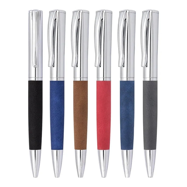 Retractable Twist Action Metal Ballpoint Pen With Clip