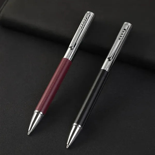 Pu leather & metal ballpoint pen