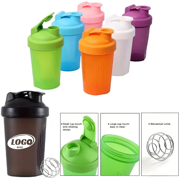 12 oz Shaker Bottle with Wire Whisk Balls