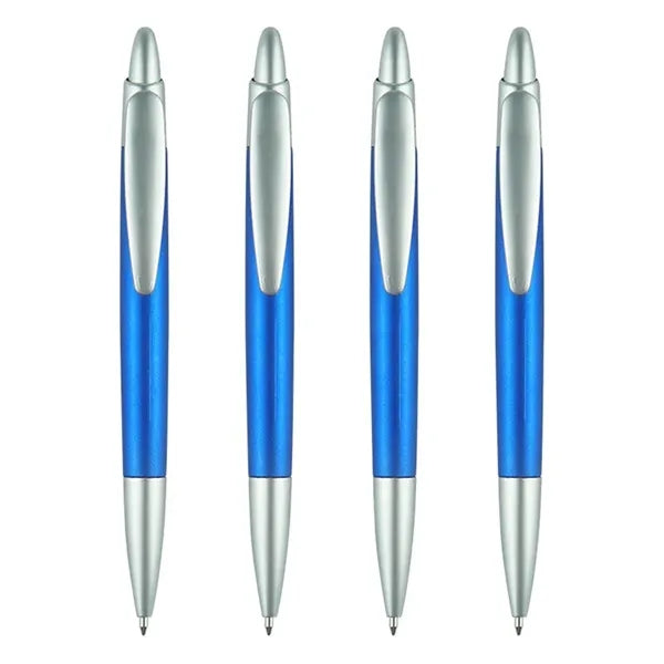Plastic Retractable Click Action Ballpoint Pen With Clip