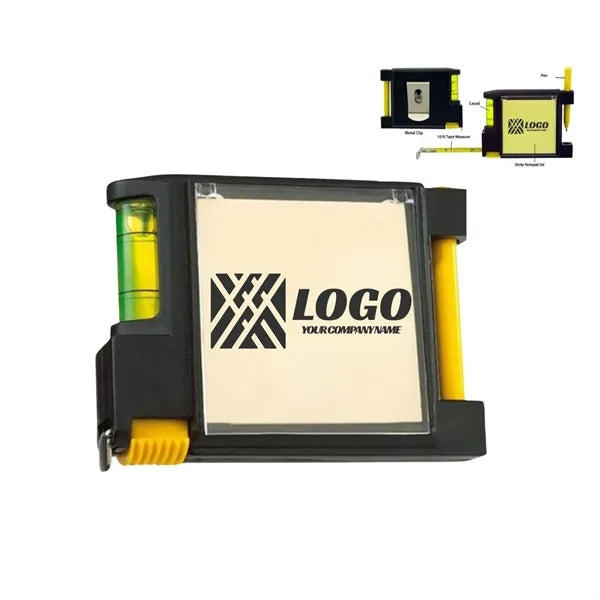 Multi-Function Tape Measure w/ Level/ Notepad & Pen
