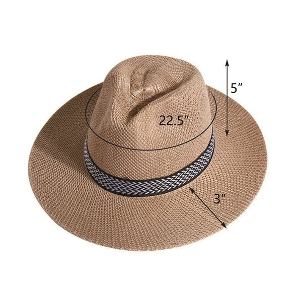 Unisex Sun Visor Straw Hat