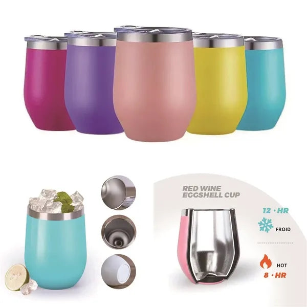12oz Durable 304 Stainless Steel Swig Wine Mug