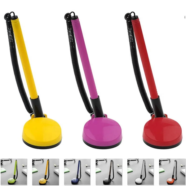 Bank Sign Counter Pen Plastic Sticky Table Pedestal Ballpen