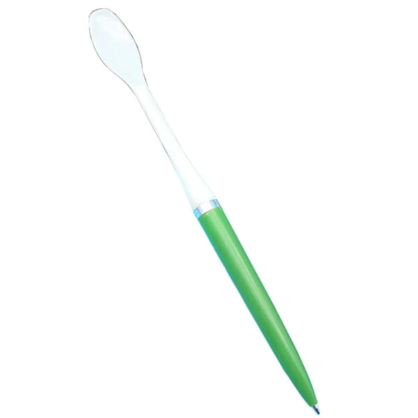 Plastic Retractable Ballpoint Pen With Medicine Spoon
