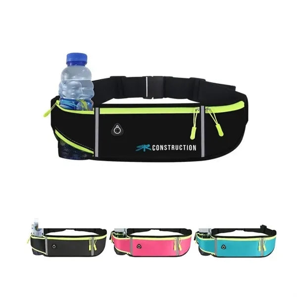 3 Zipper Fanny Pack with Water Botter Holder