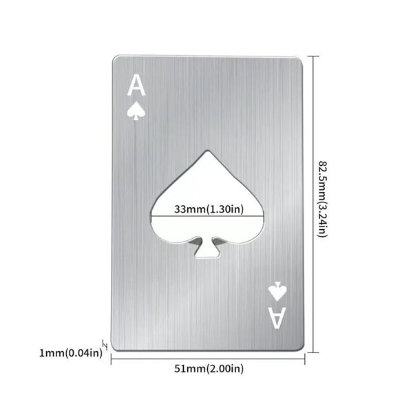 Poker Card Flat Bottle Opener