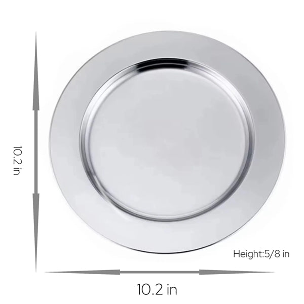 10'' Stainless Steel Engraved Anniversary Silver Platter