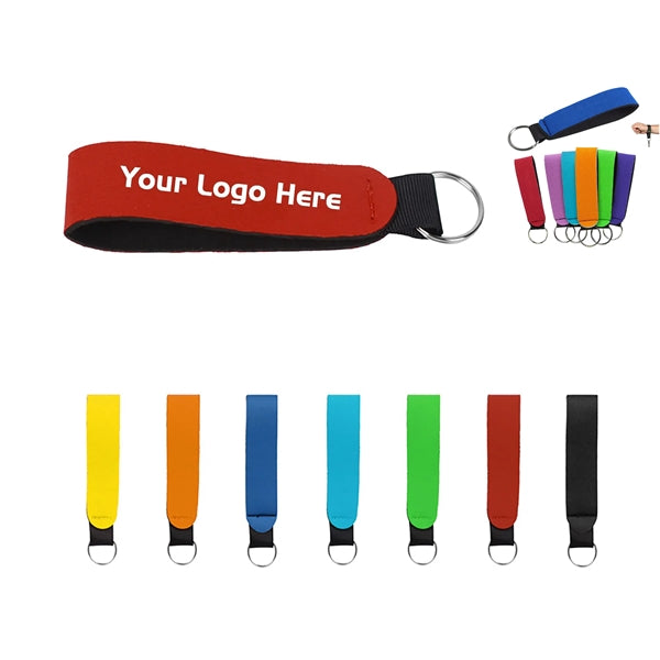 Floatable Neoprene Wristlet Strap Keychain