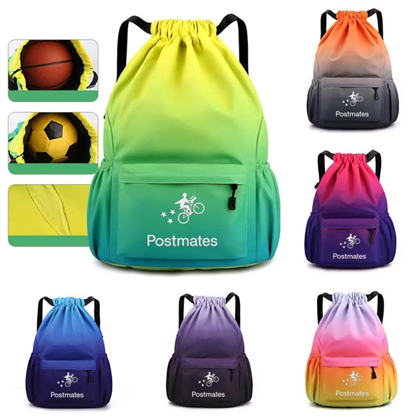 Drawstring Bag Backpack with Side Pockets