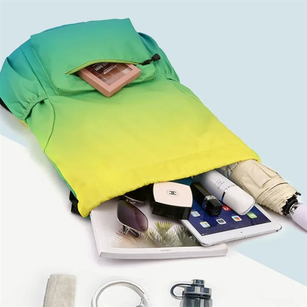 Drawstring Bag Backpack with Side Pockets